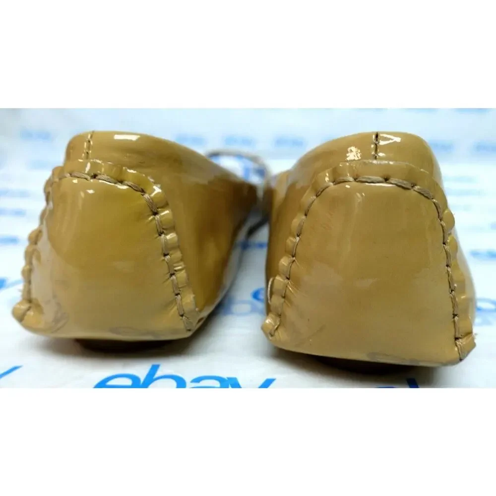 Michael Kors 8.5 M ballet flats comfort shoes tan patent leather